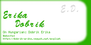 erika dobrik business card